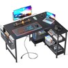 ODK 40 Inch Small L Shaped Gaming Computer Desk with