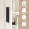 JUBEST 8" Recessed Door Pull Pocket Door Handles, Matte Black