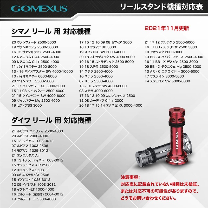 Gomexus R4 Reel Stand, 1.9 inches (48 mm), Spinning Reel,
