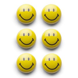 Zeller Magnet-Set Smiley 6 pcs, Metal Multi-Colour, 3 x 3 x 10 cm