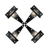HLMOptimo Heavy Duty T Hinge Tee Hinge T Strap Hinge Shed Hinge Gate Hinge Barn Hinge Fence Hinge Door Hinge Wrought Rustproof All Size Black (4pcs, 4 inch)