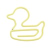 100pcs Paper Clips Cute Duck Shaped Decorative Metal Paperclips with
