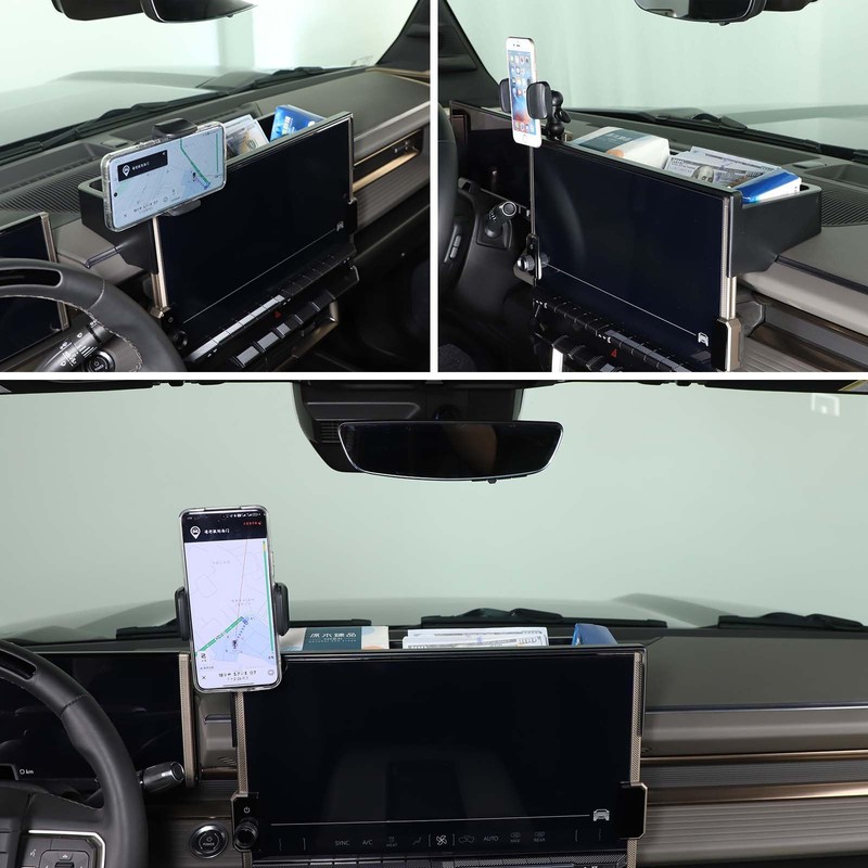Center Console Dashboard Storage Box Phone Holder Mount for Hummer