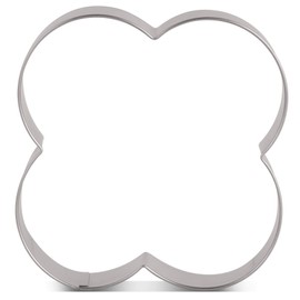 LILIAO Flower Cookie Cutter Scalloped Edge Sandwich Fondant Biscuit Cutter - 3.4 x 3.4 inch - Stainless Steel - by Janka