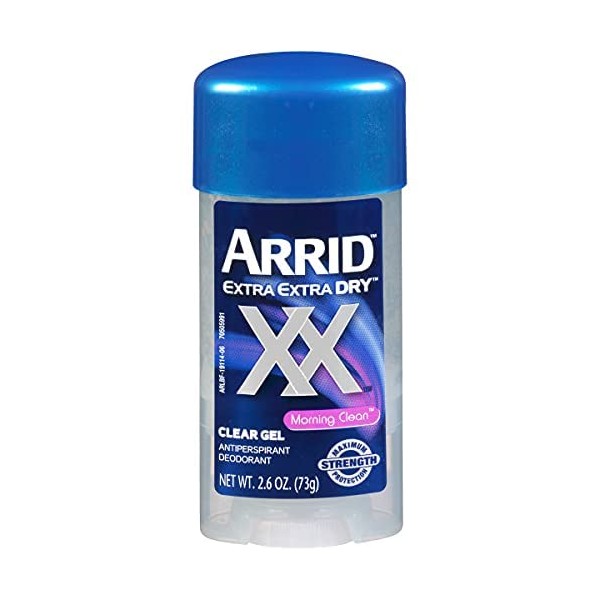 Arrid Deodorant 2.6oz Gel Clear Extra Extra Dry Morning Clean (2 Pack) by Arrid