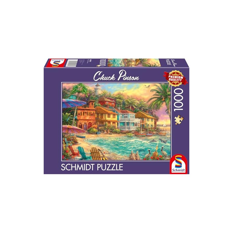 Schmidt Spiele 58555 Chuck Pinson Island Time 1000-Piece Jigsaw Puzzle,