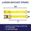 8 Pack 1.5" x15' Ratchet Strap 4400LB