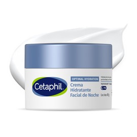 Cetaphil Optimal Hydration Crema Noche Ácido Hialurónico Piel Sensible 48 g  Con HydroSensitiv Complex y margarita azul, mejora luminosidad y...      