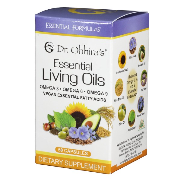 Dr. Ohhira's Vegan Omega 3, EFA and Fish Oil Alternative, 60 Capsules
