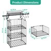 BUKFEN 3 Tier Hanging Closet Organizer, Wall Mounted Wire Storage