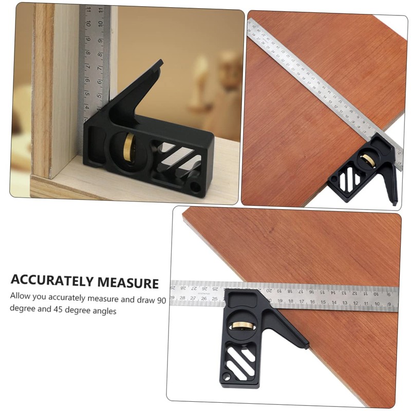 Operitacx Angle Ruler Limiter Set Square Carpentry Tool 45° 90°