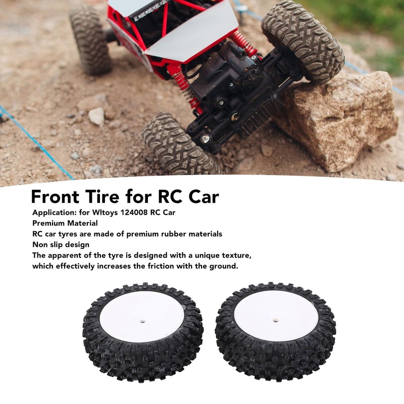 2pcs RC Car Front Tyre 12mm Hex Wheel RC Car