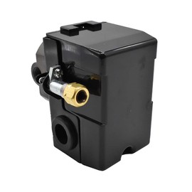 Interstate Pneumatics LF10-4H Pressure Switch 1/4" FPT Four Port Bend Lever Switch 20 amperage 85-125 PSI Compatible with DeWalt, Hitachi, Emglo, Makita, Porter Cable, Ridgid Rolair Air Compressors
