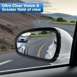 TOP-MAX Driver Side Mirror Glass Replacement for Ford Fusion 2013 2014 2015 2016 2017 2018 2019 2020, Power Heated Mirror, Right Side View Convex Glass w/Holder, Replace OE# DS7Z17K707F