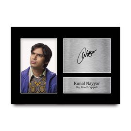 HWC Trading A4 Kunal Nayyar Big Bang Theory Raj Koothrappali Gifts Printed Signed Autograph Picture for TV Show Fans