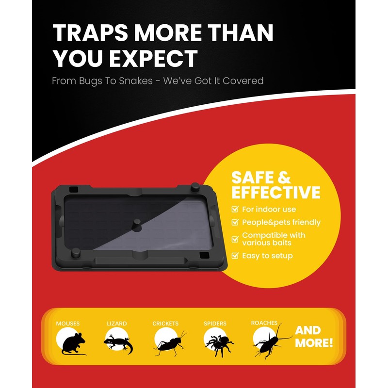 WowCatch Sticky Mouse Traps Indoor for Home - 16 Pack