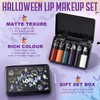 6 Colors Matte Lipstick Set, Dark Red Purple Black Lipstick