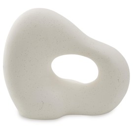 Signature Design by Ashley Arthrow Minimalist Waterproof Ceramic Abstract Sculpture, White