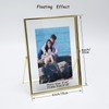 AhaGo Gold Floating Picture Frame (6x8 Inches, Vertical), For Photo