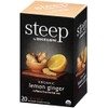 steep Organic Lemon Ginger Herbal 20 Count Box, Certified Organic,