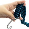 Adjustable Flat Bungee Cords with Hooks, Bungee Straps with Anti-Rust
