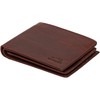 Mancini Buffalo RFID Secure Center Wing Billfold, Brown