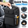 Collapsible Car Trash Can with Lid, Leak-Resistant Oxford Cloth Garbage
