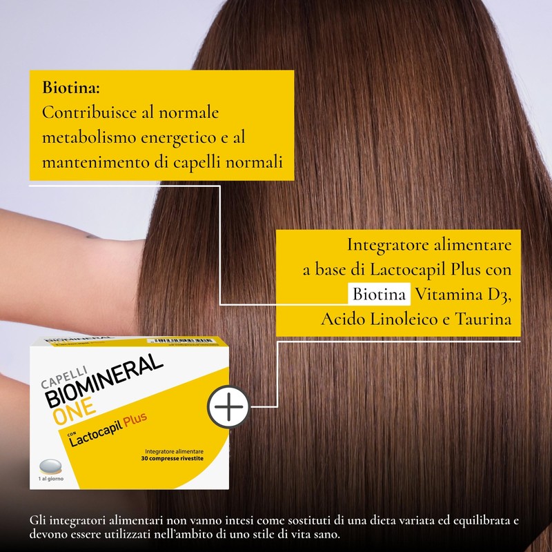 Biomineral One Capelli Più Forti, Valuminosi e Spessi, 60 Compresse,