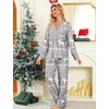 ENJOYNIGHT Couples Christmas Pajamas Sets Long Sleeve Button Down Sleepwear