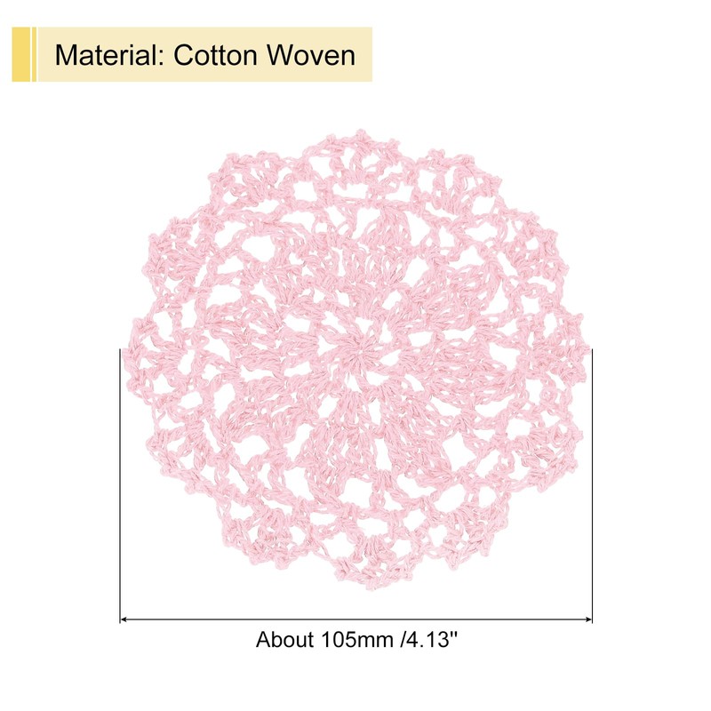 sourcing map Fabric Coasters, 8pcs 4" - Cotton Woven Crochet