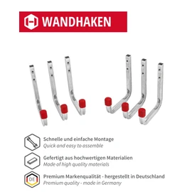 Gedotec® Screw-In Wall Hooks, Set of 10