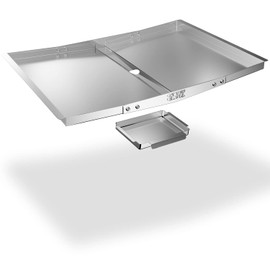 Grease Tray with Catch Pan - Dyna Glo Grill Replacement Parts, Adjustable Stainless Drip Pan for Gas Grill Models from Dyna Glo, Nexgrill, Expert Grill, Kenmore, BHG and More (Width 24"-30")