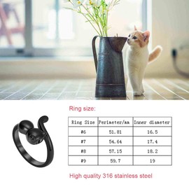QGJNSGC Cat Cremation Ring Jewelry for Pet Ashes Urn Ring for Ashes Pets Love Cat for Keepsake Memorial Locket Holder for Women
