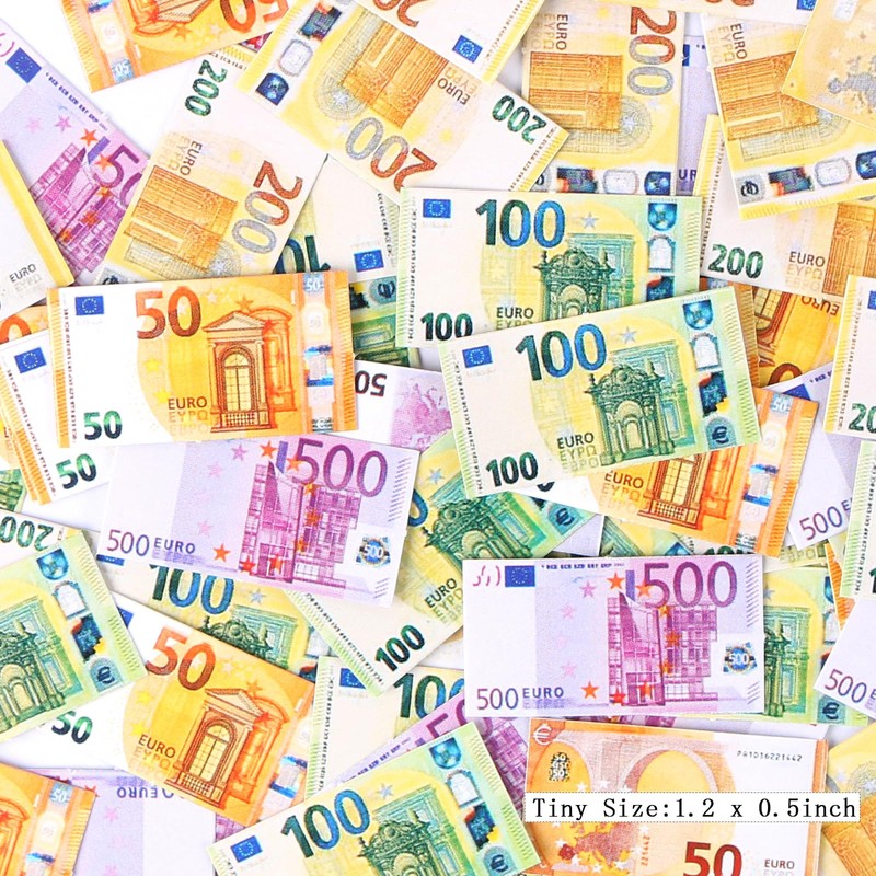 400 Pieces Dollhouse Miniatures Scene Model Mini Euros Play Prop