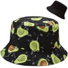 Malaxlx Cute Avocado Print Bucket Hat Beach Sun Hat Aesthetic
