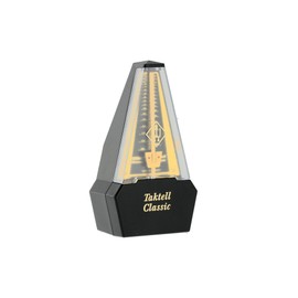 Wittner Metronome Taktell Classic Series 829 - Plastic casing - Without bell - Black/gold plated - Mechanically wound - No batteries required - Made in Germany