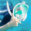 KLERICER Double Tubes Full Face Snorkel Mask,New Breathing Mode 180°