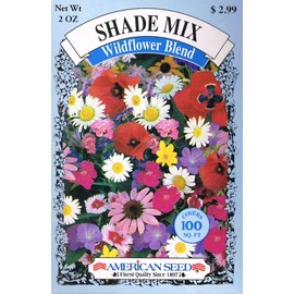 American Seed Shade Mix, Wildflower Blend, 100 Square Foot Shaker Box (2 Ounce)