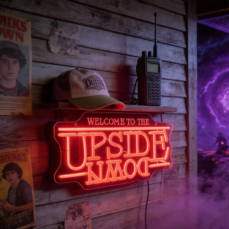 Jesalah Welcome To The Upside Down Neon Sign LED Sign
