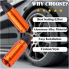 4PCS Bullet Style Tire Valve Stem Caps, Plastic Tip Tire