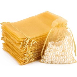 200 Piezas Bolsas de Organza, 7X9 CM Organza Bolsas de Regalo, Bolsas de Dulces para Boda, Fiesta, Cumpleaños, Navidad, Joyería, Caramelos, Auriculares, Recuerdos y Souvenirs
