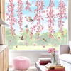 decalmile Window Sticker Cherry Blossom Hanging Window Decals Flowers Flowers