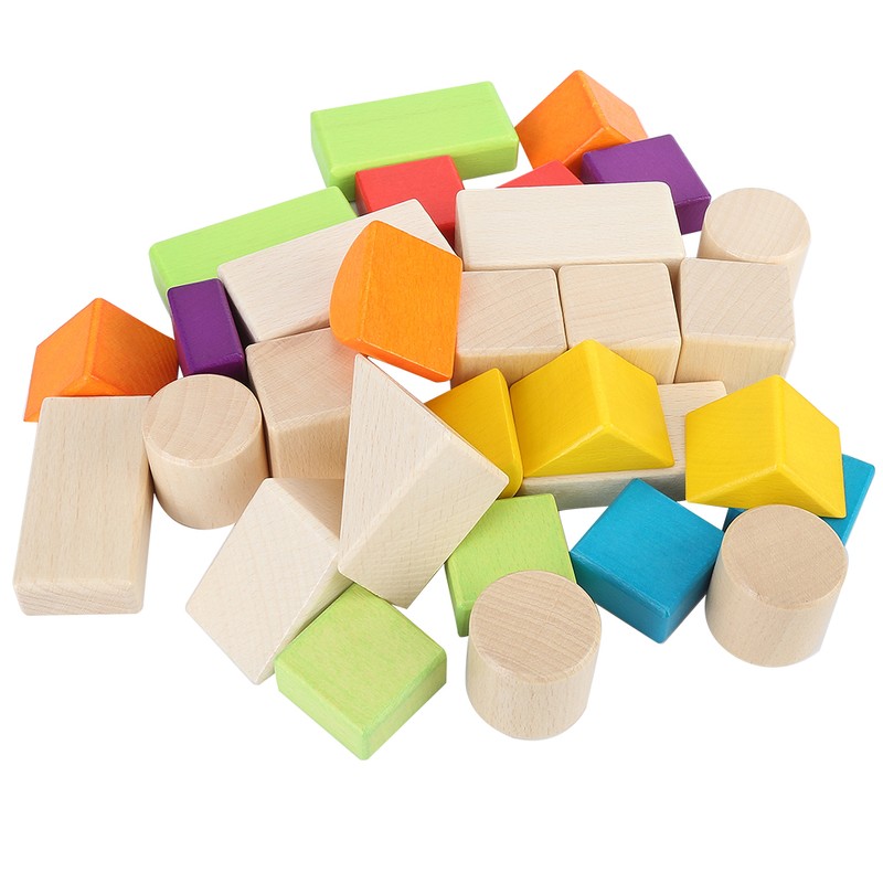MultiColor Building Blocks Toy Wooden Boxed Children Kid Educational Toy
