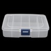Plastic Boxes Grids, 5 Grid Organizer Box Clear Visible Organizer