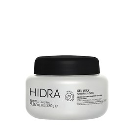 HIDRACOLOR - Gel Wash Natural 280 g, Cera Gel, para Cabello, Aspecto Natural, de Fijación Inmediata, Reconstruye e Hidrata el Cabello, Estiliza Velozmente, Ideal para Cabellos Cortos, No Grasa