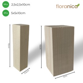 Floranica Carving Set for Beginners - Set of 12 Untreated Basswood, Natural Wood Blanks for DIY, Ideal Wood Carving Starter Pack