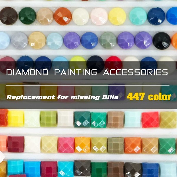 Diamond Painting Square Drills 3755,Diamonds Painting Accessories Replacement for Missing Drills,Diamond Beads Replacement Drills Gems Stones,Square,About 3500pcs