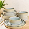 TheTerra Ceramic Dinnerware Sets for 4, 12 Pieces Porcelain Lightweight