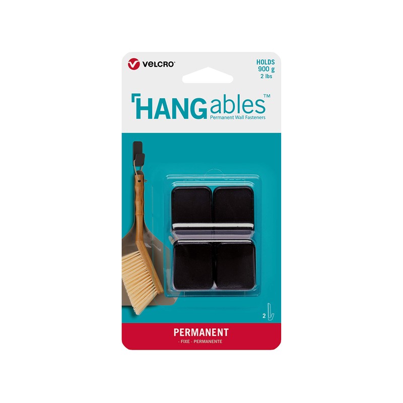 VELCRO® Brand HANGables® Permanent Small Hook 900 g. black. 2
