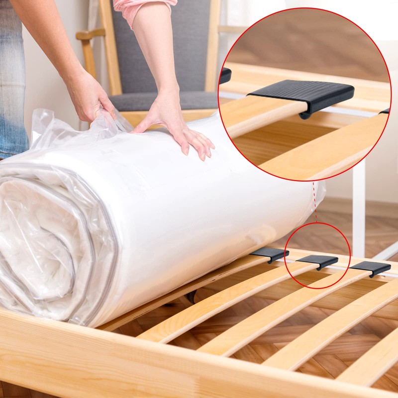 Queekay 16 Pieces Bed Spare Parts Replacement Bed Slats Plate